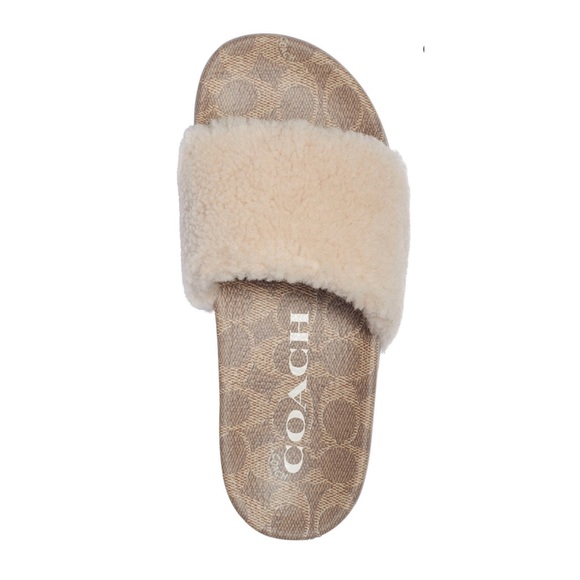 Coach Shoes - COACH WOMEN’S ULLA SHEARLING SLIDE SLIPPERS